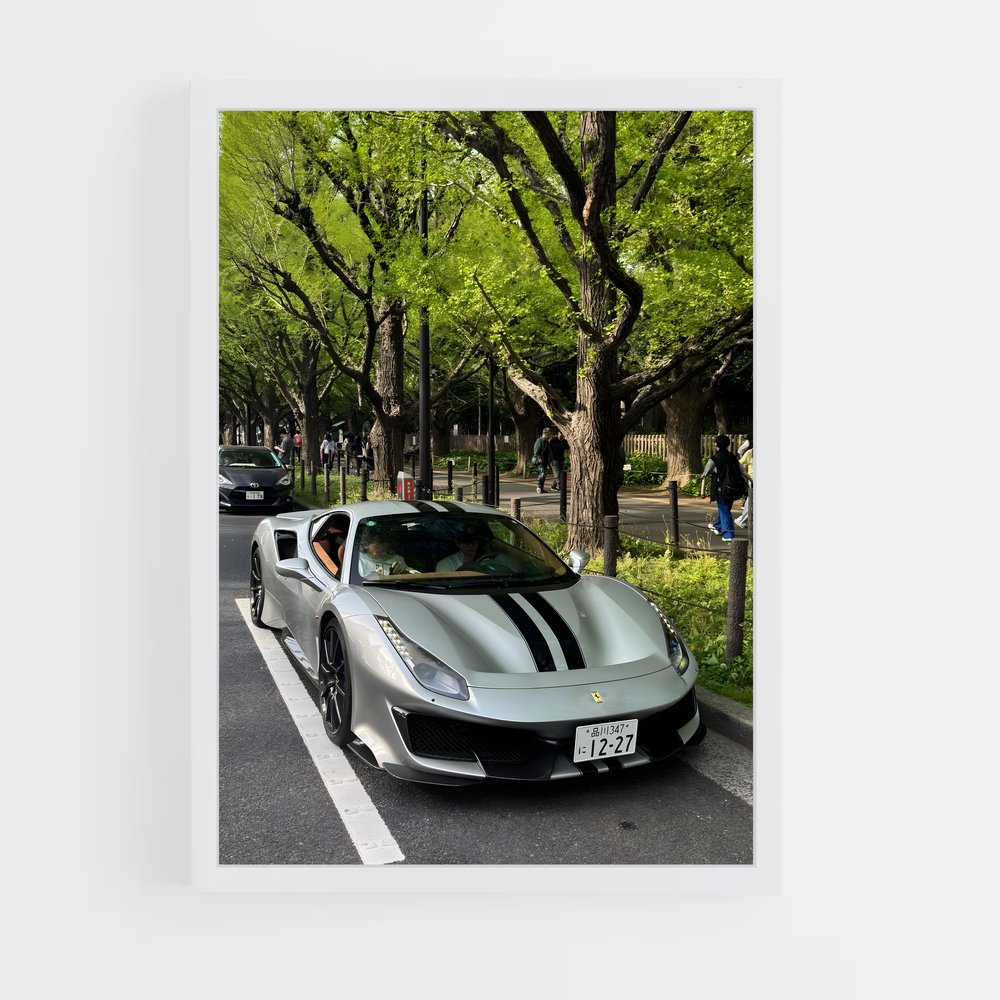 Poster Silver Racer – affiche Ferrari (vue 3)